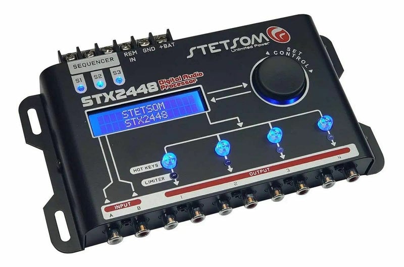 Stetsom STX 2448 DSP PRO - Digital Signal Processor, DSP PRO, Equalizer, High Precision Crossover, Filters, Limiter, Digital Audio Processor 2.4, 2 inputs & 4 outputs - Image 4
